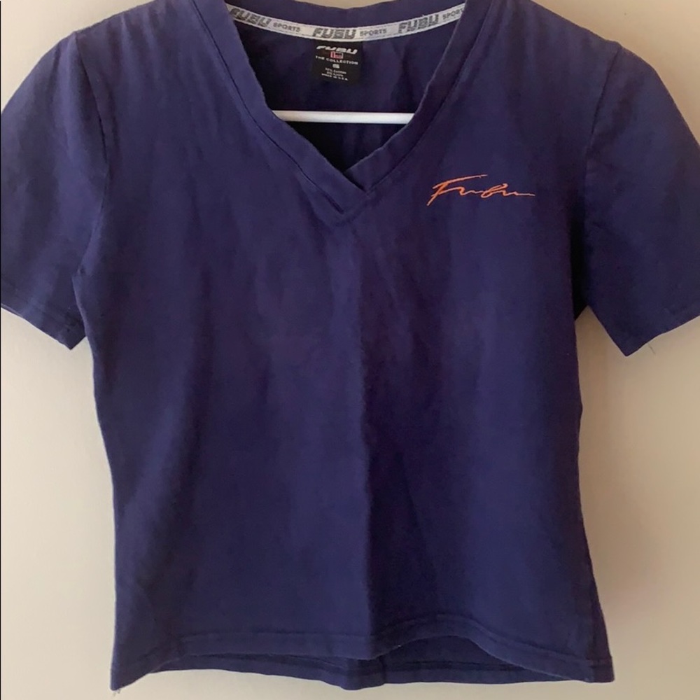Vintage y2k  FUBU crop top stretch tee shirt
